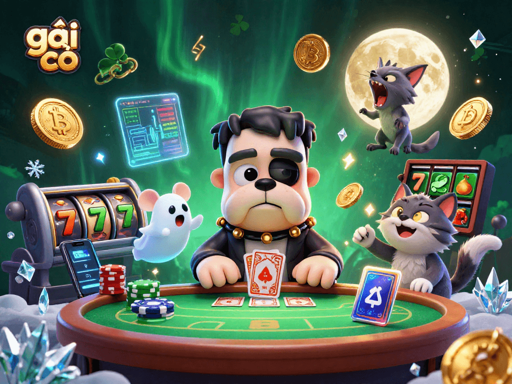 Engaging scene of gái gọi in a lively casino setting with captivating characters and gaming elements.