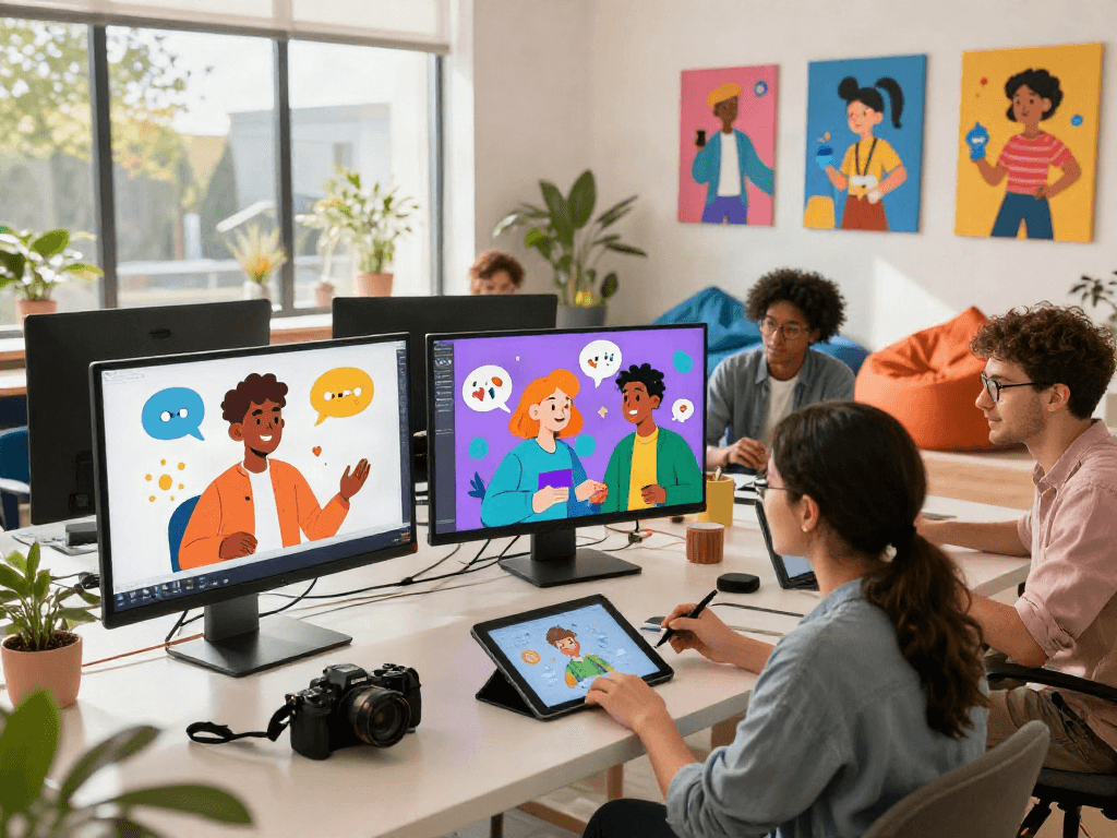 Interactive character AI nsfw platform engaging diverse users in a creative workspace.