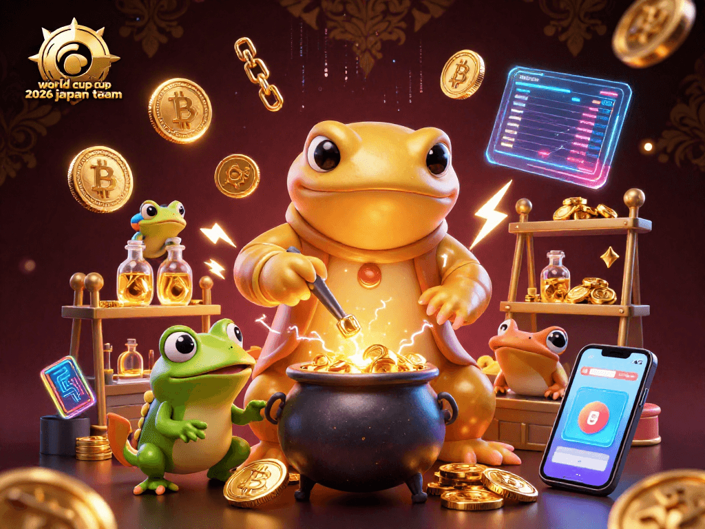 Engage with the world cup 2026 japan team in this vibrant casino-themed illustration featuring an alchemist!