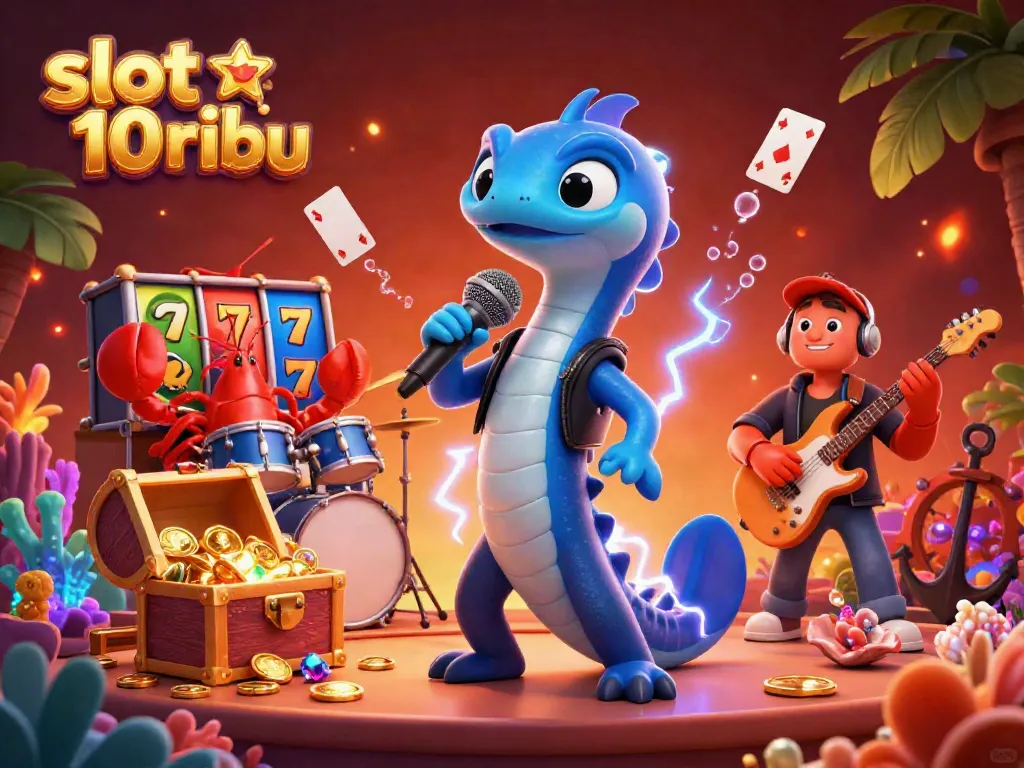 Engage with vibrant slot 10 ribu underwater themes featuring electric eel DJ and animated characters.