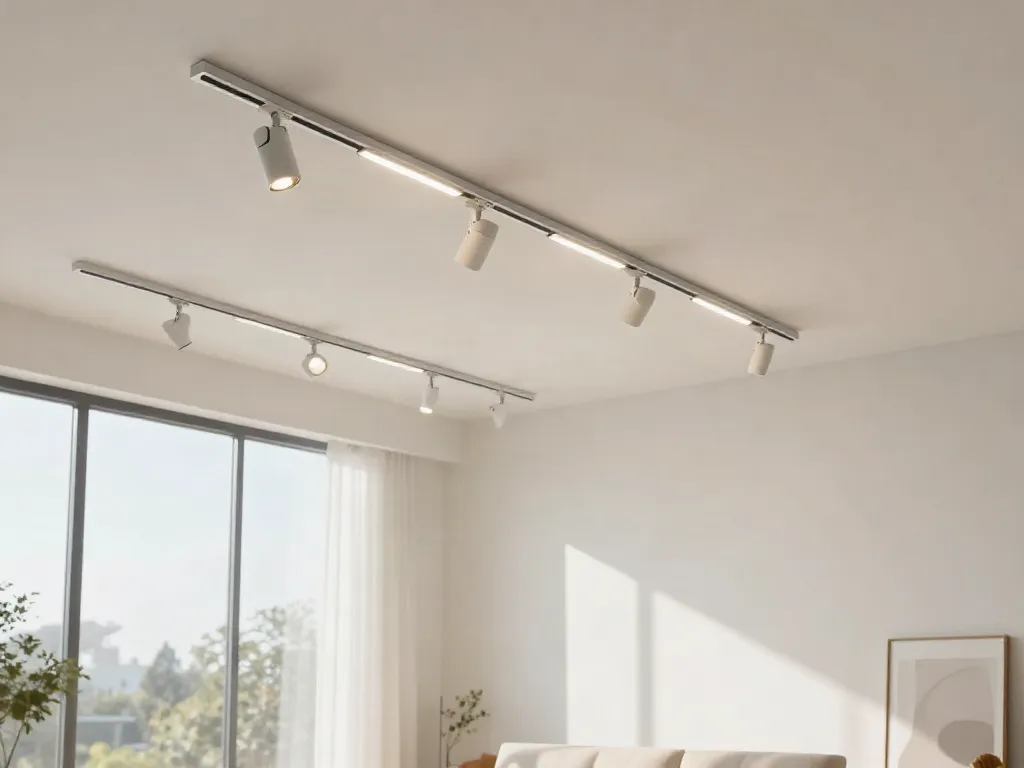 Iluminat de tip sina magnetica incastrata, servicii locale de design interior, contractori de încredere.