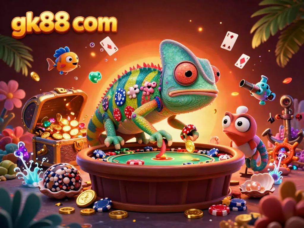 Experience thrilling moments at gk88 com with vibrant casino scenes filled with treasure and excitement.
