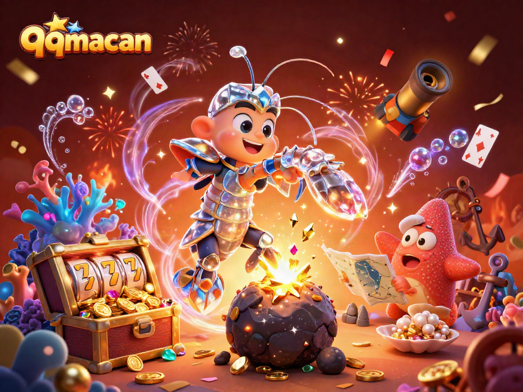 Experience the thrills of qqmacan with an explosion of colorful gems and coins!