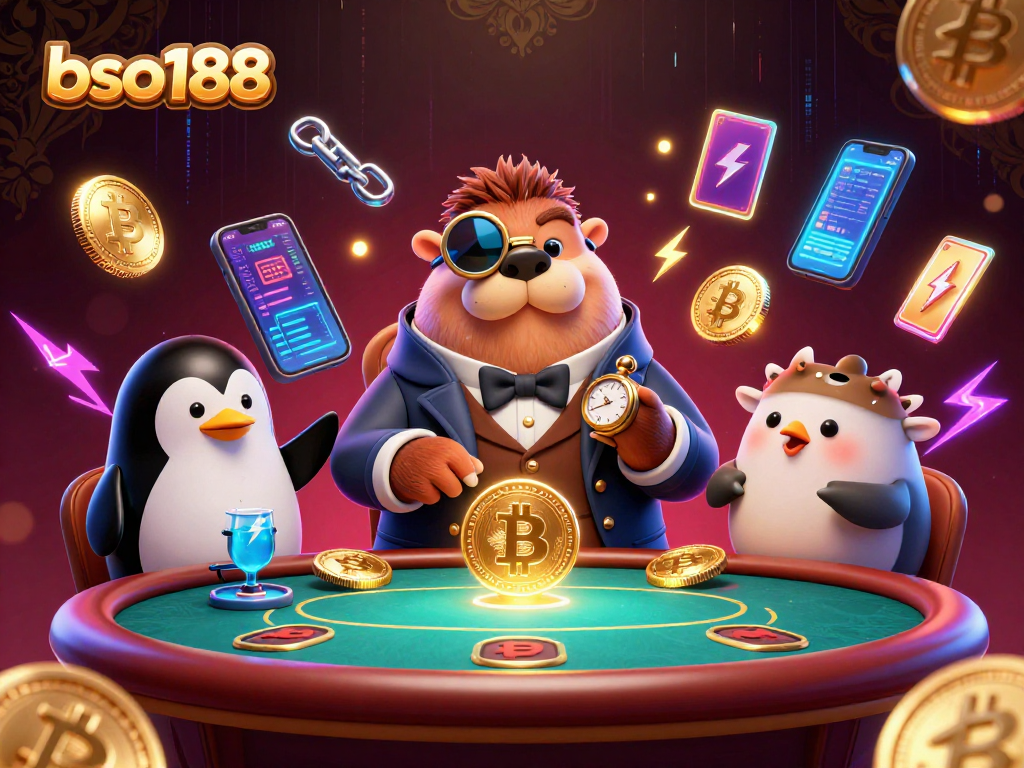 Experience the thrill of bso188 with a jolly walrus at an underwater poker table!