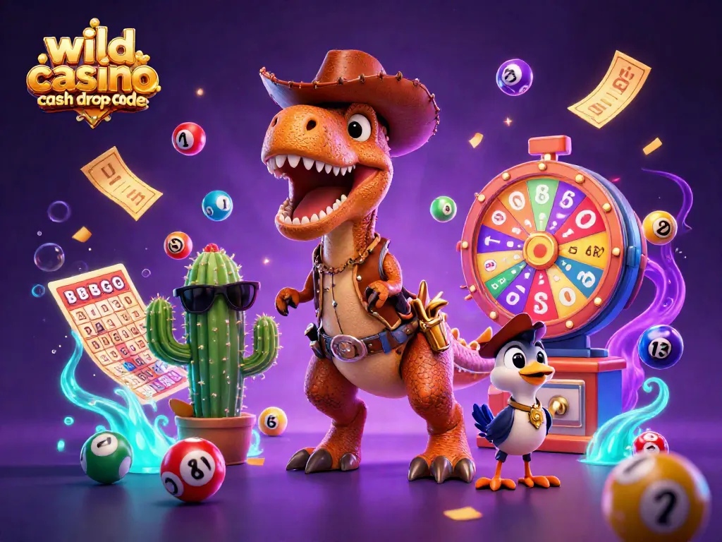 Activate the wild casino cash drop code for extra bonuses in an exciting casino scene.
