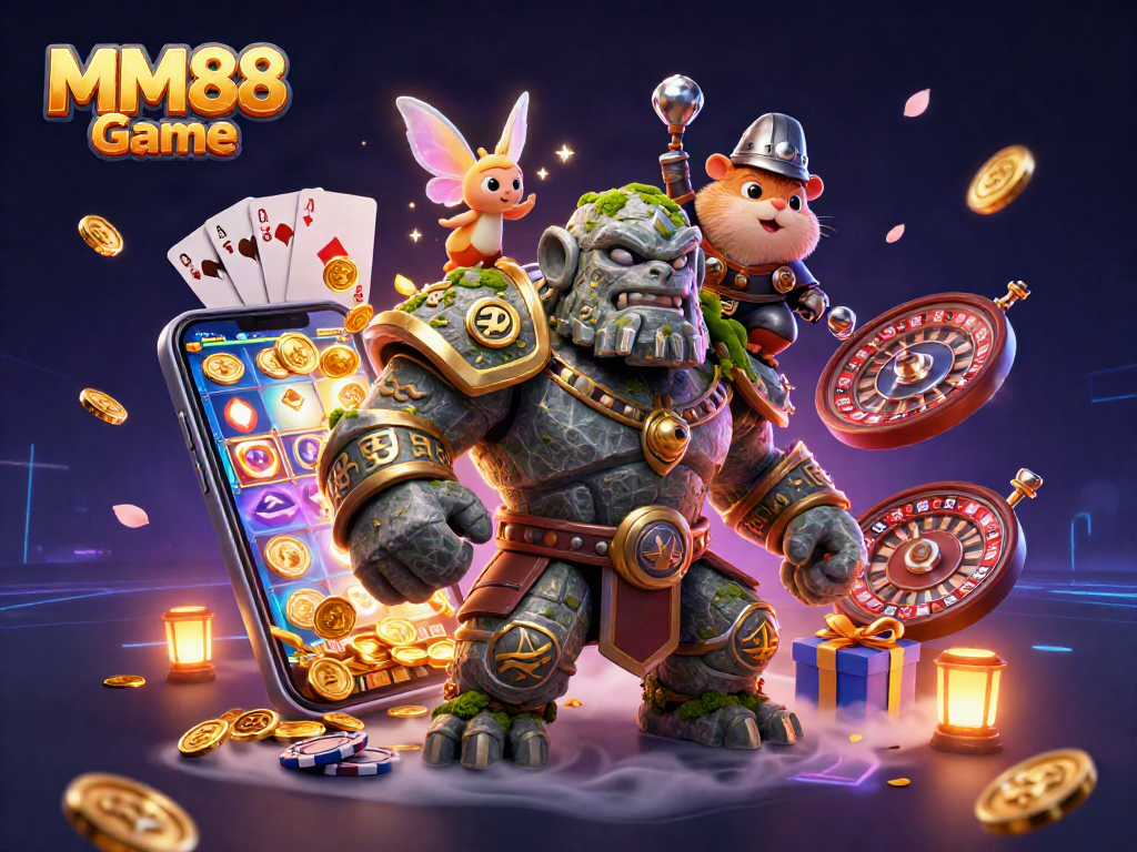Engage with the exciting MM88 Game featuring vibrant casino elements and magical characters in action.