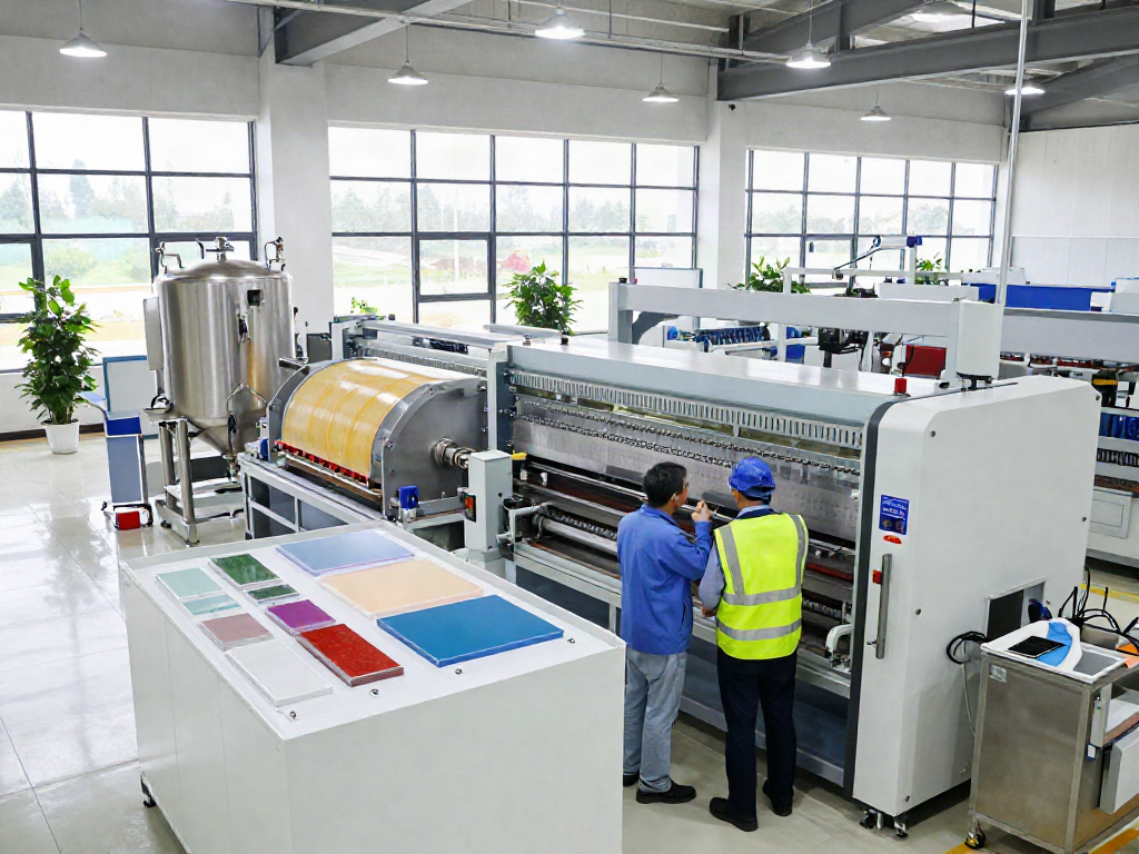 Engineered Composites manufacturing GRP products in a modern facility.