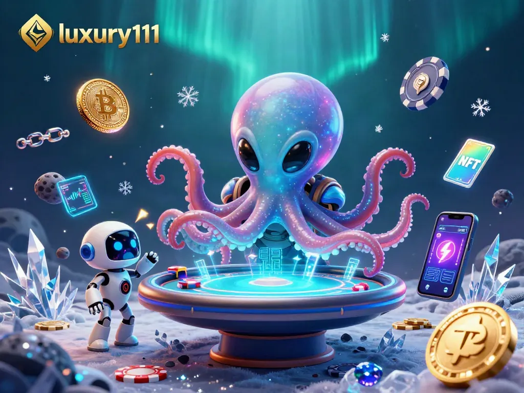 Play thrilling games with luxury111 at a holographic poker table as the octopus spins winning strategies.