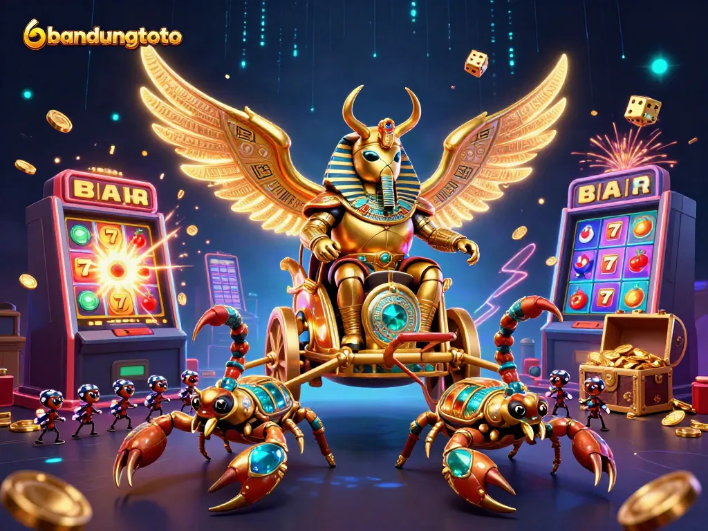 Experience the excitement of bandungtoto with cartoon fantasy characters and vibrant casino game elements.