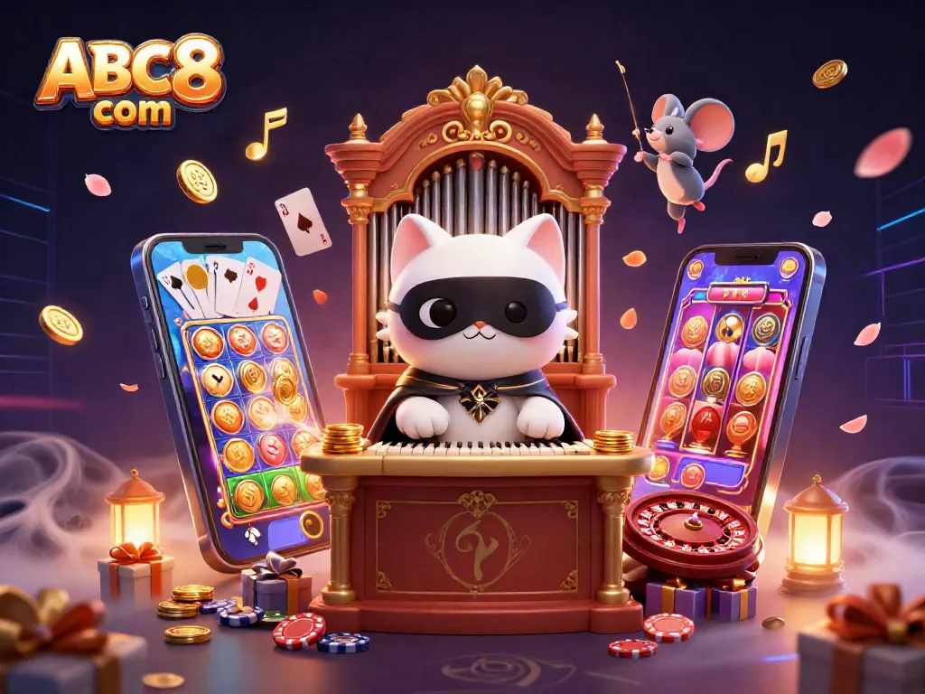 Spin exciting slots and win at ABC8 com with a vibrant casino scene showcasing colorful games.