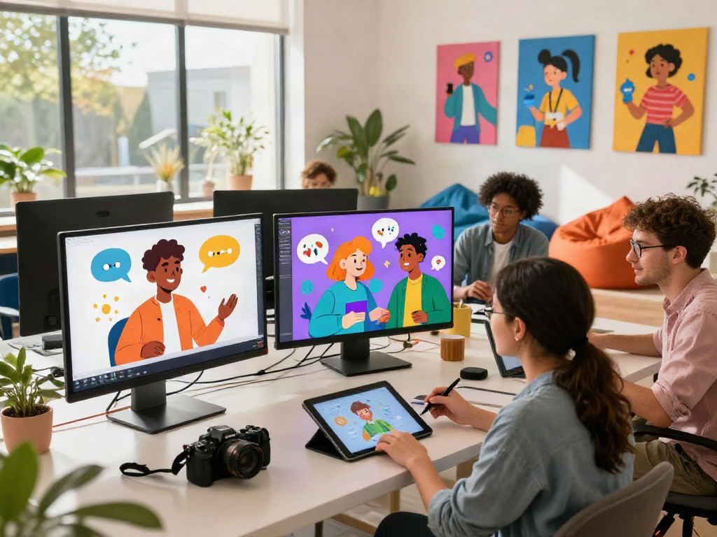 Interactive character AI nsfw platform engaging diverse users in a creative workspace.