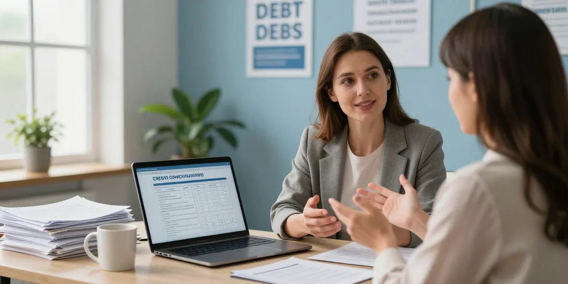 Engaging financial counseling scene highlighting credit consolidation support and guidance for individuals.