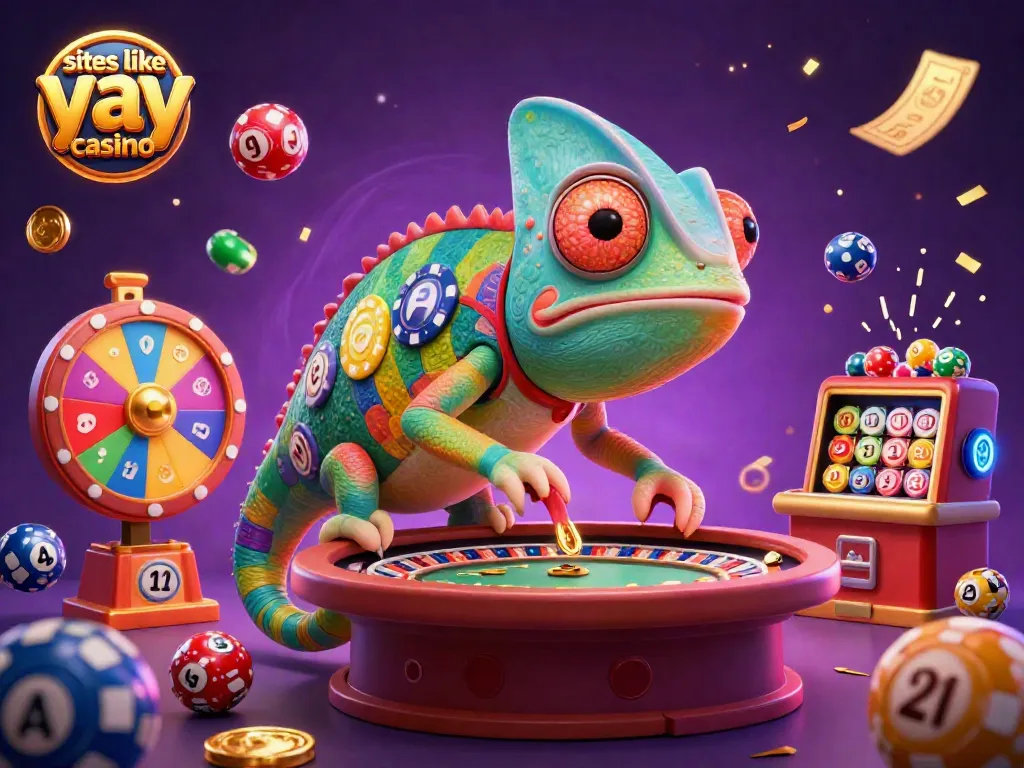 Experience the excitement of sites like yay casino with vibrant lottery balls and winning elements!