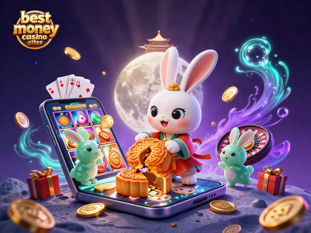 Experience the best real money casino sites with captivating illustration featuring vibrant games and characters.
