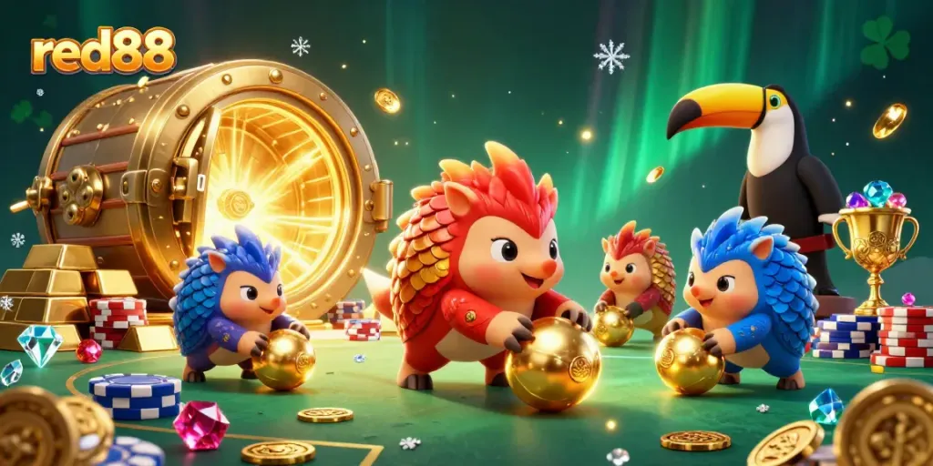 Experience high-energy gaming excitement with red88 as rivals face off amid dazzling casino treasures.