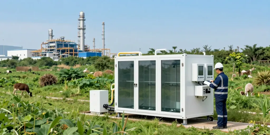 Containerized reclaimed water systems transforming the landscape into sustainability.