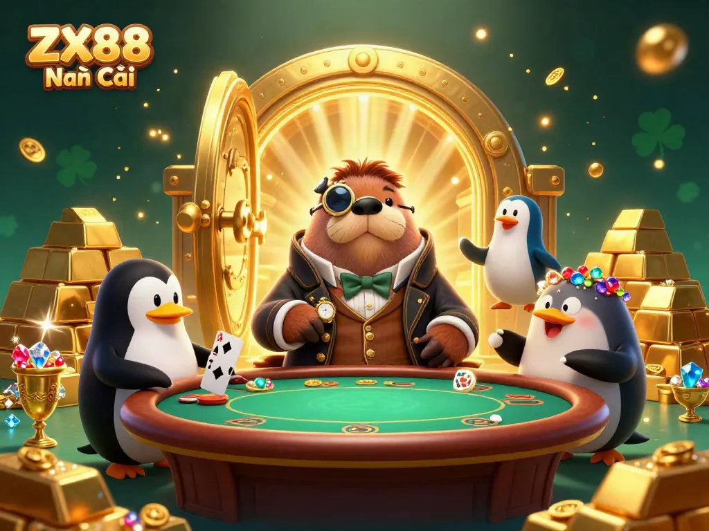 Experience dynamic underwater poker with ZX88 Nhà Cái's vibrant characters at play.