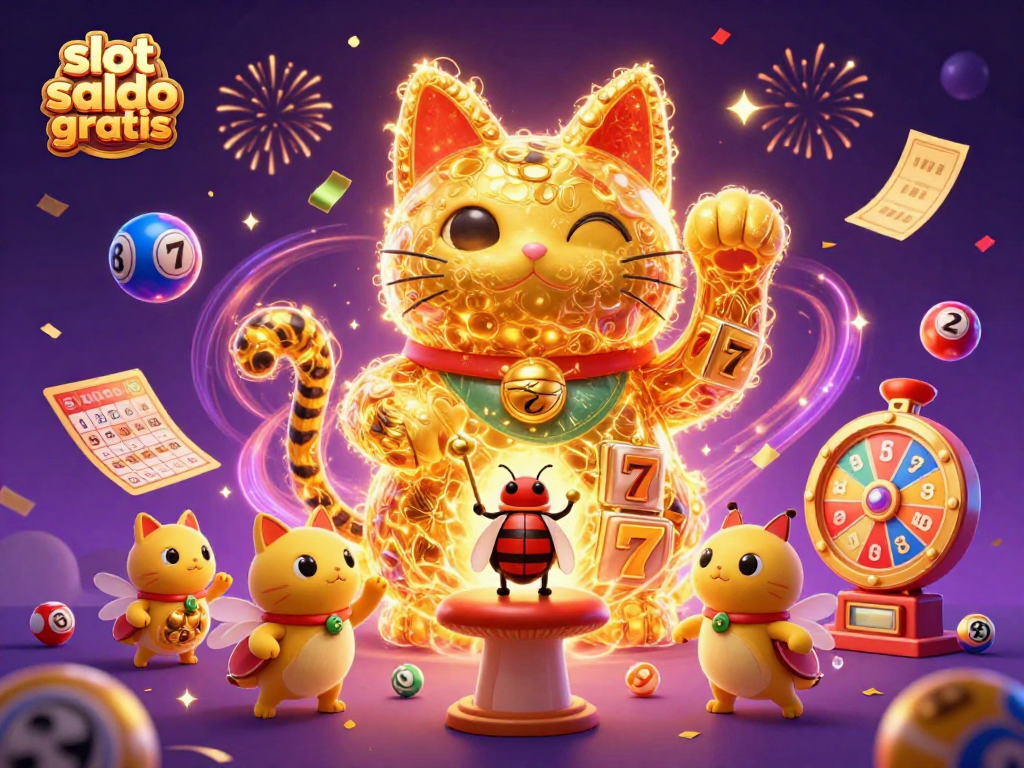 Experience slot saldo gratis with an engaging display of casino-themed elements and vibrant colors.