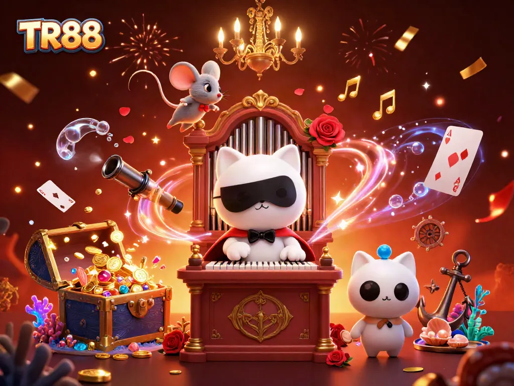 Experience the vibrant TR88 casino scene with fantasy characters and rich 3D details.