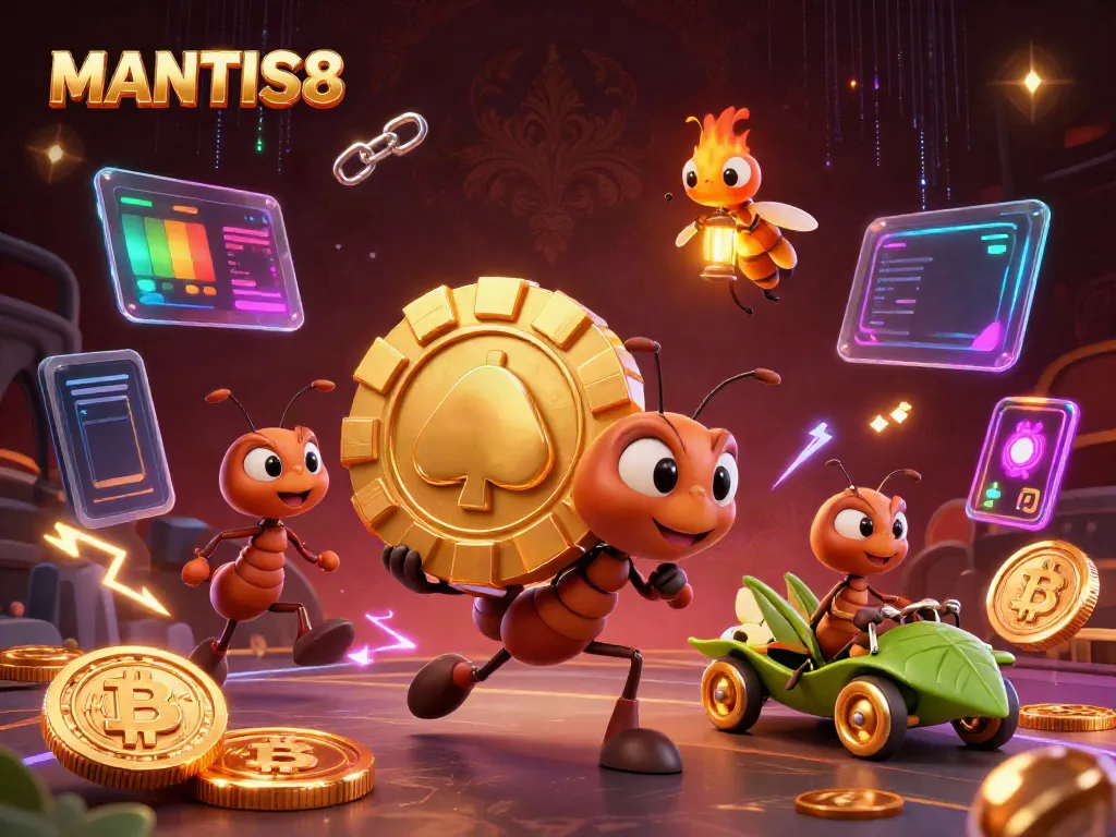 Engage in MANTIS88's thrilling lottery adventure with ants and crypto elements.