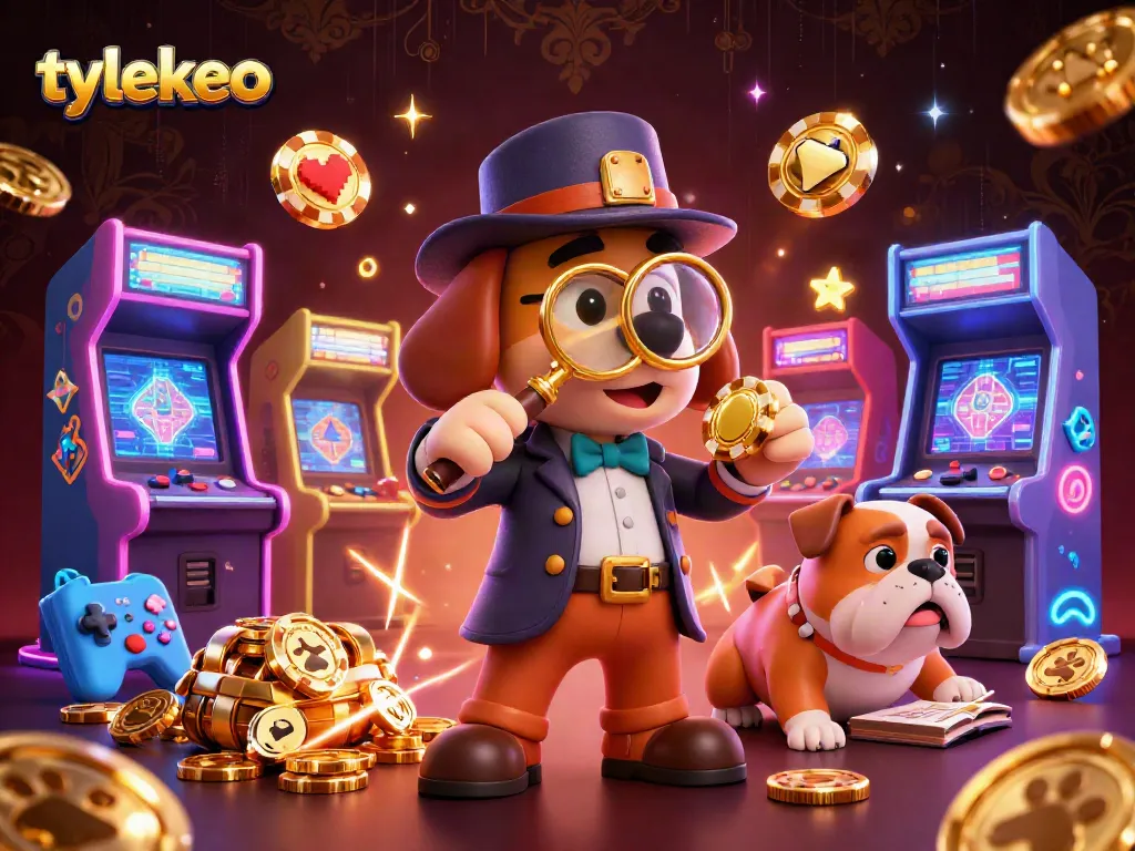 Engage with tylekeo's thrilling gameplay as a detective and bulldog uncovering casino clues and treasures.