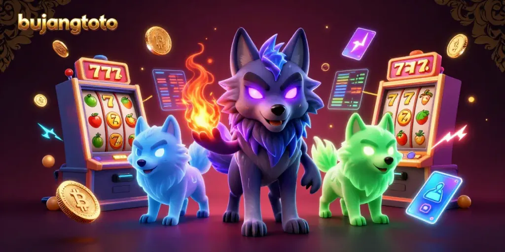 Experience the thrill of bujangtoto gaming with vibrant slot machines and dynamic characters.