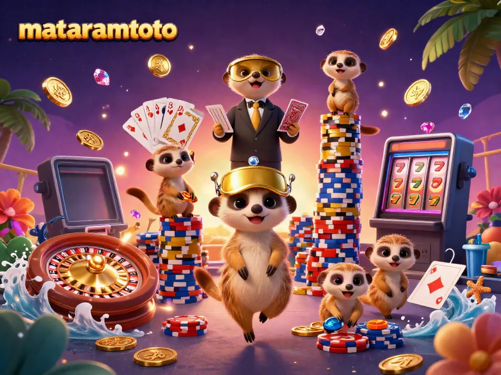 Experience thrilling blackjack action at mataramtoto with a charming meerkat casino theme.